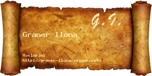 Graner Ilona névjegykártya